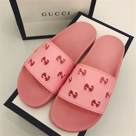 neon pink gucci slides|pink Gucci tops.